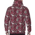 thumbnail image 7 of Wukai Daisies Flowers Print Men Hoodies Fleece Sweatshirts Long Sleeve Sweaters Pullover Fall Outfits Winter Clothes-Medium, 7 of 7