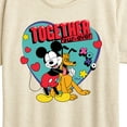 thumbnail image 3 of Disney - Together Fur Ever Mickey Pluto - Women's Short Sleeve Graphic T-Shirt, 3 of 5