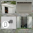thumbnail image 6 of Outsunny Metal Outdoor Storage Shed with Vents, 7' x 4', Silver, 6 of 10