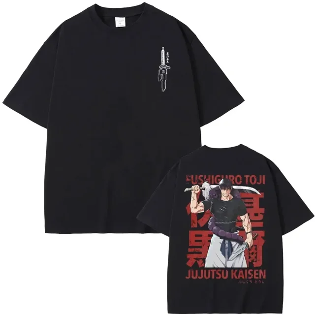 Jujutsu Kaisen Satoru Gojo Anime camisetas moda Harajuku cuello redondo manga corta Hombre Mujer Camisas Ummer algodón Tops Streetwear
