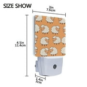 Sheep Pattern LED Night Light with Smart Sensor Plug Into Wall Dusk to Dawn 2 packs