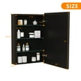 thumbnail image 6 of KZElegy Bathroom Medicine Cabinet with Mirror ,20" x 30" Wall Mount Storage Medicine Cabinet with Mirror,Adjustable Shelves and Tempered Glass,Black, 6 of 11