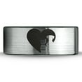 thumbnail image 2 of Tungsten Heart Yin Yang Dog Cat Lovers Band Ring 8mm Men Women Comfort Fit Brushed Gray Flat Cut Black Polished, 2 of 4