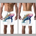 thumbnail image 3 of luoweisi Men's Beach Shorts Quick Dry Swim Trunks with Mesh Lining Whale M, 3 of 5