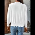 thumbnail image 4 of Suéter de Punto Tipo Cárdigan de Larga con Cuello en V y Botones para Mujer XL, 4 of 9