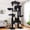 Dark Gray, variant on Globlazer 78" Multi-Level Large Cat Tree and Tower Condo for Indoor Cats with Sisal Scratching Posts, Condos, Hammock & Hammock,Light Gray