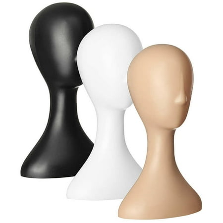 Glass Mannequin - 15.7''Female Plastic Mannequin Manikin Head Model Wig Hair Glasses Display Stand