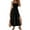 ☪391-Black, variant on Women's Boho Maxi Dress Spring Summer Wedding Guest Dress Tunic Solid Vacation Ruched Ruffle Flowy Milkmaid Sundress