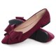 thumbnail image 3 of Zapatillas de ballet SAILING LU Bow-Knot para mujer, gamuza, burdeos, 9.5US, 3 of 7