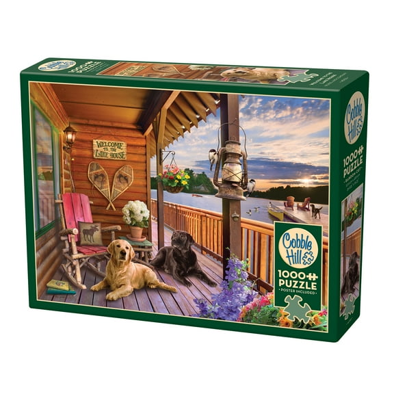 Cobble Hill 1000 Piece Puzzle: Welcome To The Lake House - Reference Poster Included, High Quality Jigsaw