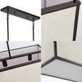 thumbnail image 6 of JONATHAN Y Cole 42" 4-Light Minimalist Industrial Rectangular Linen Iron Linear LED Pendant, Oil Rubbed Bronze/Beige, 6 of 10