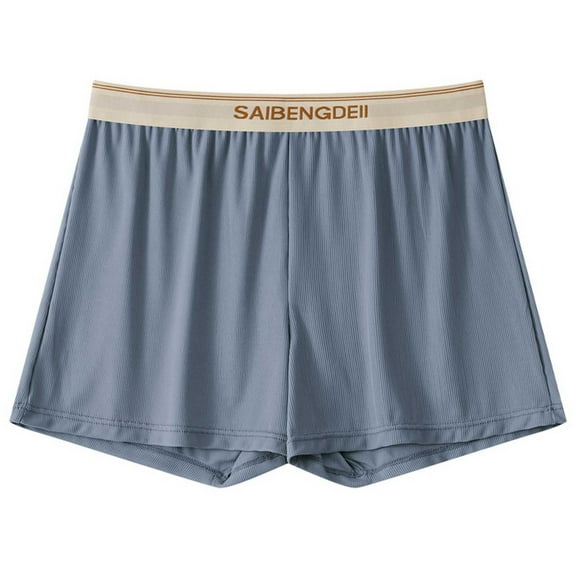 Men's Ice Silk Sleep Shorts Breathable Loose Fit Boxer Briefs for Sports & Lounge, Soft Ventilated Casual Homewear Summer Underwear (1/2/3-Pack)