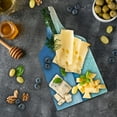 thumbnail image 5 of Ocean Cutting Board, Anse Lazio Beach at Praslin Island Surfing Beach Scenic View Travel, Decorative Tempered Glass Cutting and Serving Board, Wine Bottle Shape, Turquoise Blue Green, by Ambesonne, 5 of 5