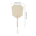 thumbnail image 2 of Unique Bargains Folding Fan 1 Pc Beige Long Handle Round Flying Fairy, 2 of 5