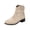 Beige, variant on Women's Orthopedic Pull On Ankle Boots, Matte Suede Chelsea Booties, Low Block Heel Daily Wedding Outdoor Casual Short Boots Black