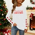 thumbnail image 6 of Christmas Sweatshirt for Women Christmas Sweater Cute Long Sleeve Crewneck Pullover Tops for Fall Winter Outfits, 6 of 7