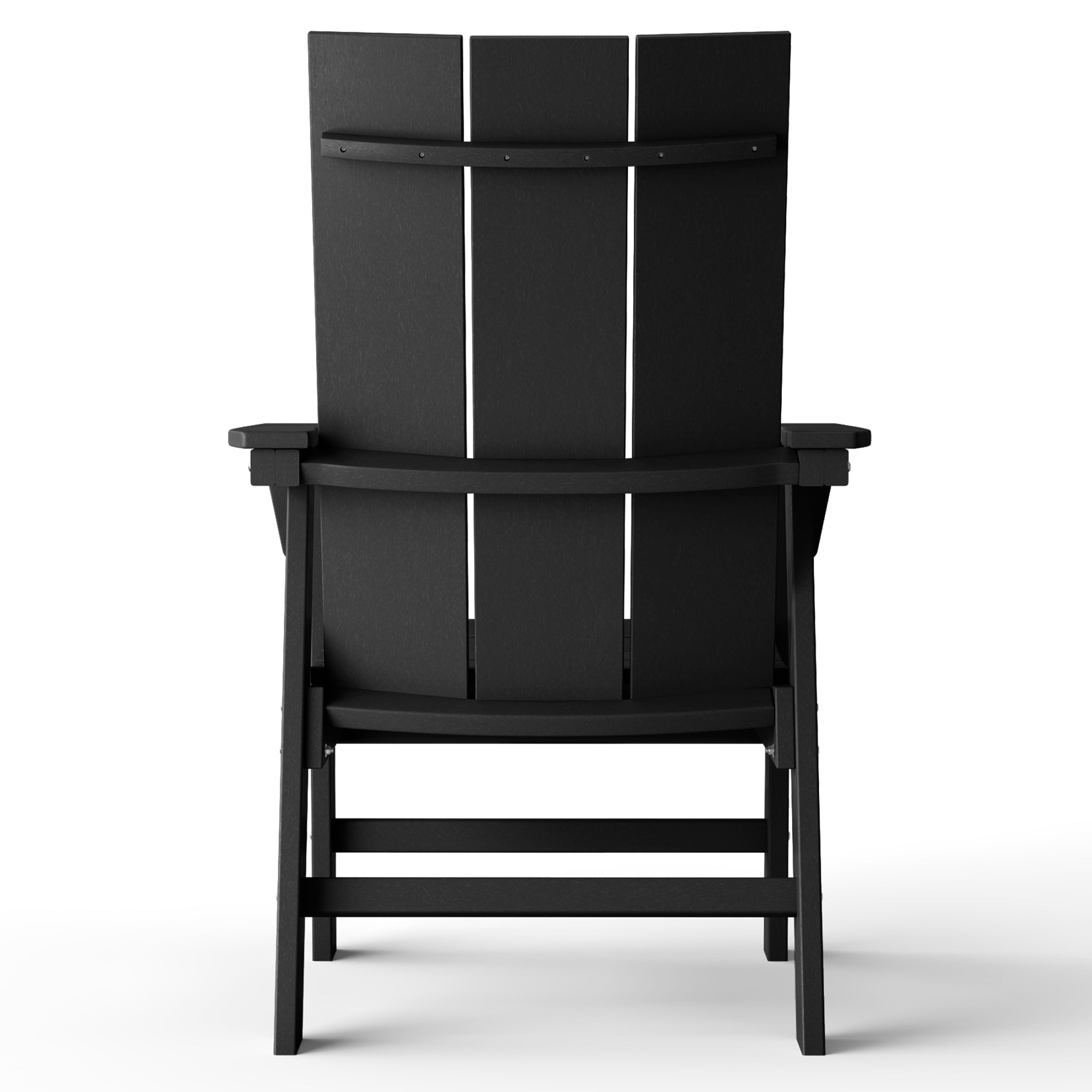 WestinTrends Ashore Outdoor Patio HDPE Plastic Modern Adirondack Dining Chair, Black