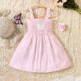 thumbnail image 3 of MEZZALL Cute Children Sundress Sleeveless Children Pink Butterfly Dress Kids Girl Soft Toddler Sundress, Pink, 5-6 Years, 3 of 5