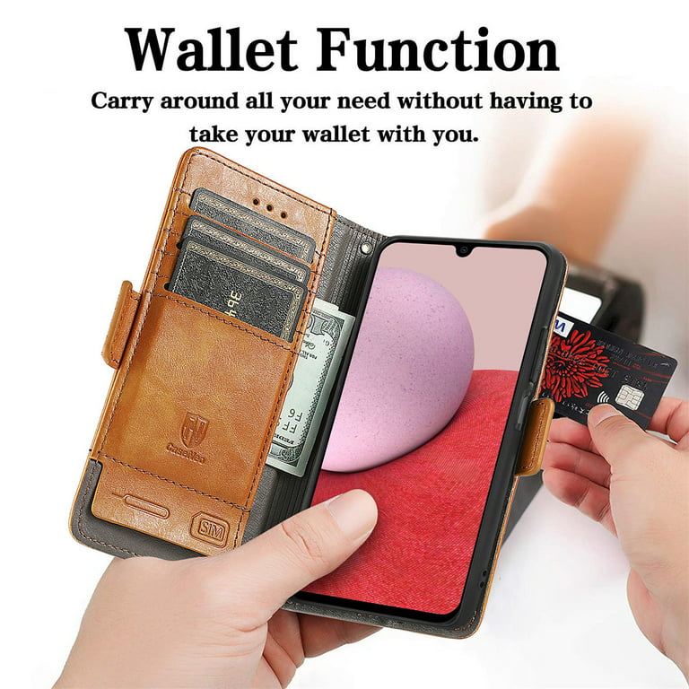 CaseNeo Samsung Galaxy A14 5G Leather Wallet Case with RFID