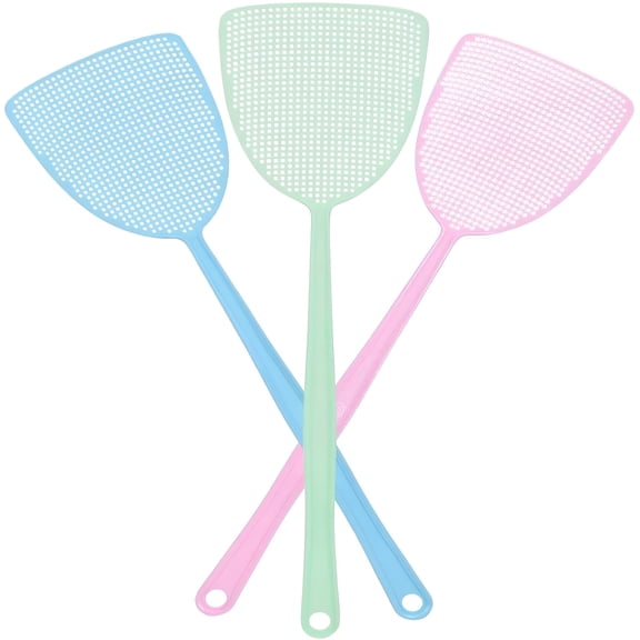 ACDANC Flexible Fly Swatter,Plastic Multicolor,3 Piece