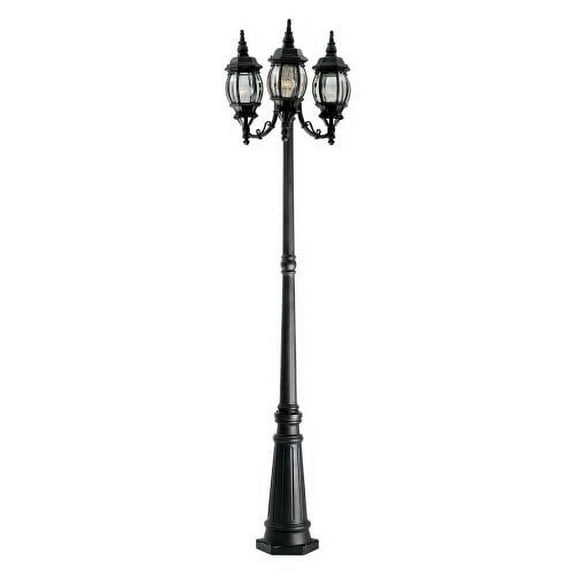 1923-BK-Designers Fountain-Hacienda - Three Light Outdoor Post Lantern