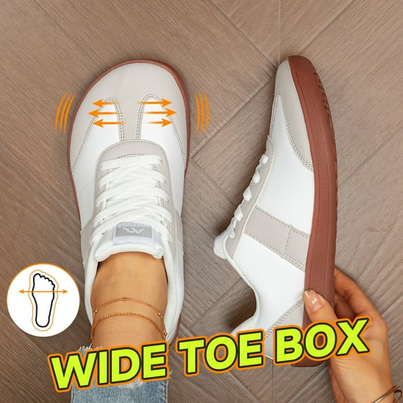 Wide Toe Box Barefoot Sneakers for Women Ultra-Light Zero Drop Sneakers Slip-Resistant Casual Shoes