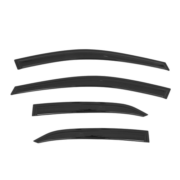 Ikon Motorsports Tape on Window Visors Compatible With 2018-2024 Toyota Camry, Sun Rain Wind Guard Vent Shade Deflectors Acrylic Smoke/Tinted 4PCS