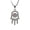 Hamsa Pendant - 12mm x 19mm, variant on Hamsa Evil Eye Pendant 15mm x 19mm Sterling Silver and Pure Brilliance CZ w/ Chain