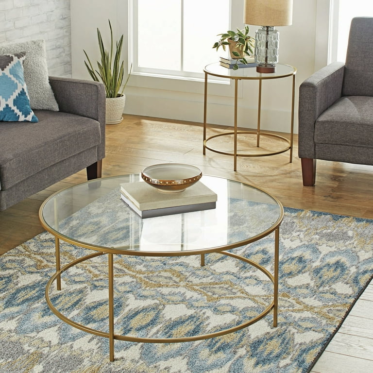 Better Homes Gardens Nola Coffee Table Gold Finish Walmart