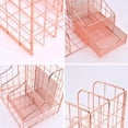thumbnail image 3 of Rose Gold Desk Organiser Home Office School school desk Supplies Stationary Storage, 3 of 8