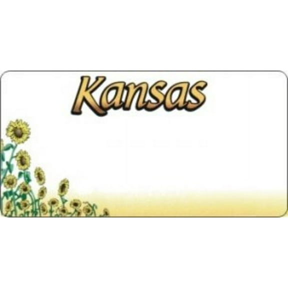 Design It Yourself Custom Kansas Plate #3. Free Personalization on Plate