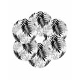 thumbnail image 7 of 15 Inch Round Placemats Set of 6, Black Leaves Non Slip Heat Insulation PP Table Mats, Abstract Modern Geometric Lines Simple Art Washable Place Mats for Kitchen Dining Party Table Decor, 7 of 7