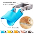 thumbnail image 3 of Breathable Duck Shaped Dog Mouth Muzzle, Flexible Adjustable Soft Pet Muzzle for Small Medium Dogs Walking Grooming, 3 of 9