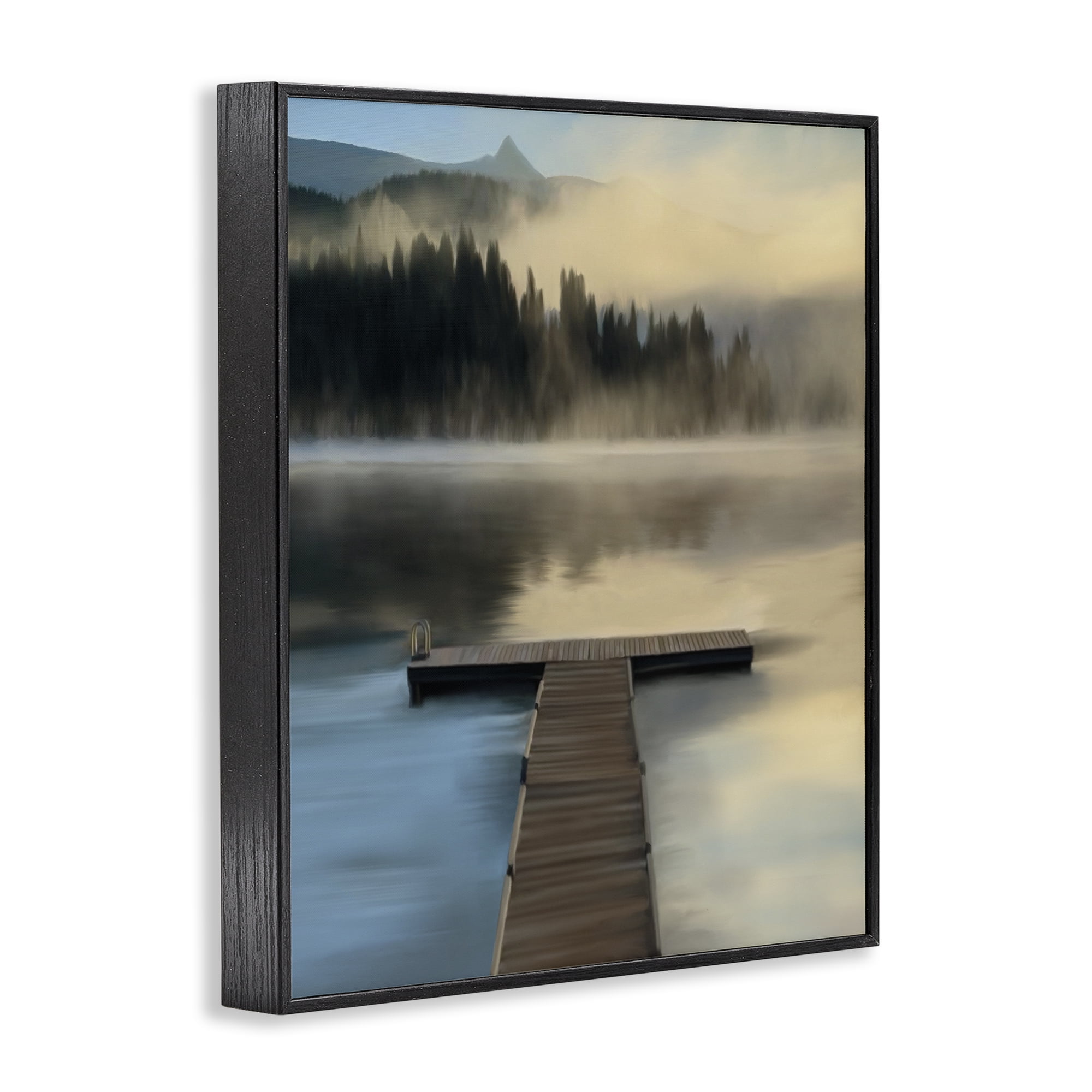 Stupell Industries Reflective Lake At Dusk Black Framed Giclee Art, design by Renel Peters