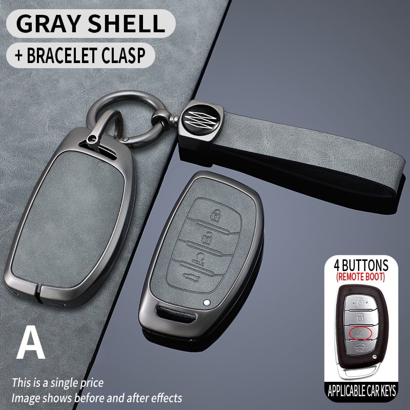 for Hyundai Key Fob Cover, Full Protection Key Case Shell Compatible with Hyundai Elantra Ioniq Sonata Tucson Elantra GT 4 Buttons