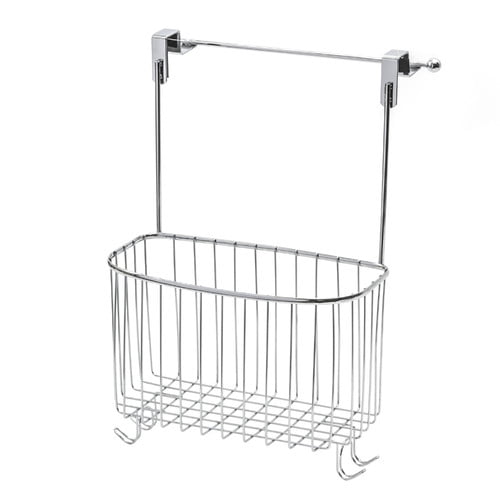 Splash Home Ras Over The Door Basket With Towel Bar In Chrome