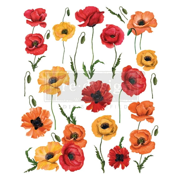 Redesign Decor Transfers Poppy Gardens Design Size 24"x30"