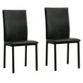 thumbnail image 6 of Mainstays 5 Piece Faux Marble Dining Table and 4 PU Chairs Set, Black Color, Set of 5 for Kitchen, 6 of 8