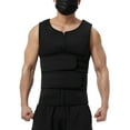 thumbnail image 2 of LELINTA Men Sauna Vest Body Shaper Sweat Waist Trainer with Zipper Back Support Hot Belly with Adjustable Belts Fat Burn Workout TaLELINTA Top Gym Faja, 2 of 8