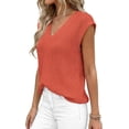 thumbnail image 4 of PRETTYGARDEN Women's Lightweight Sweaters Vest Spring Trendy Cap Sleeve V Neck Knit Tank Tops Summer Going Out Outfits, 4 of 8