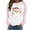 #0387-Pink, variant on Uootdi Christmas Tree Snowflake Christmas Lights Printed Long Sleeve Sweatshirt Gift For Women Santa Christmas Class Graphic Patchwork Pullover Xmas