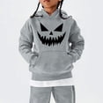 thumbnail image 2 of Mercatoo Halloween Hooded Sweatshirt for Kids Long Sleeve Pumpkin Printed Tops Boys Girls Warm Peppy Hoodie with Pocket, 2 of 6
