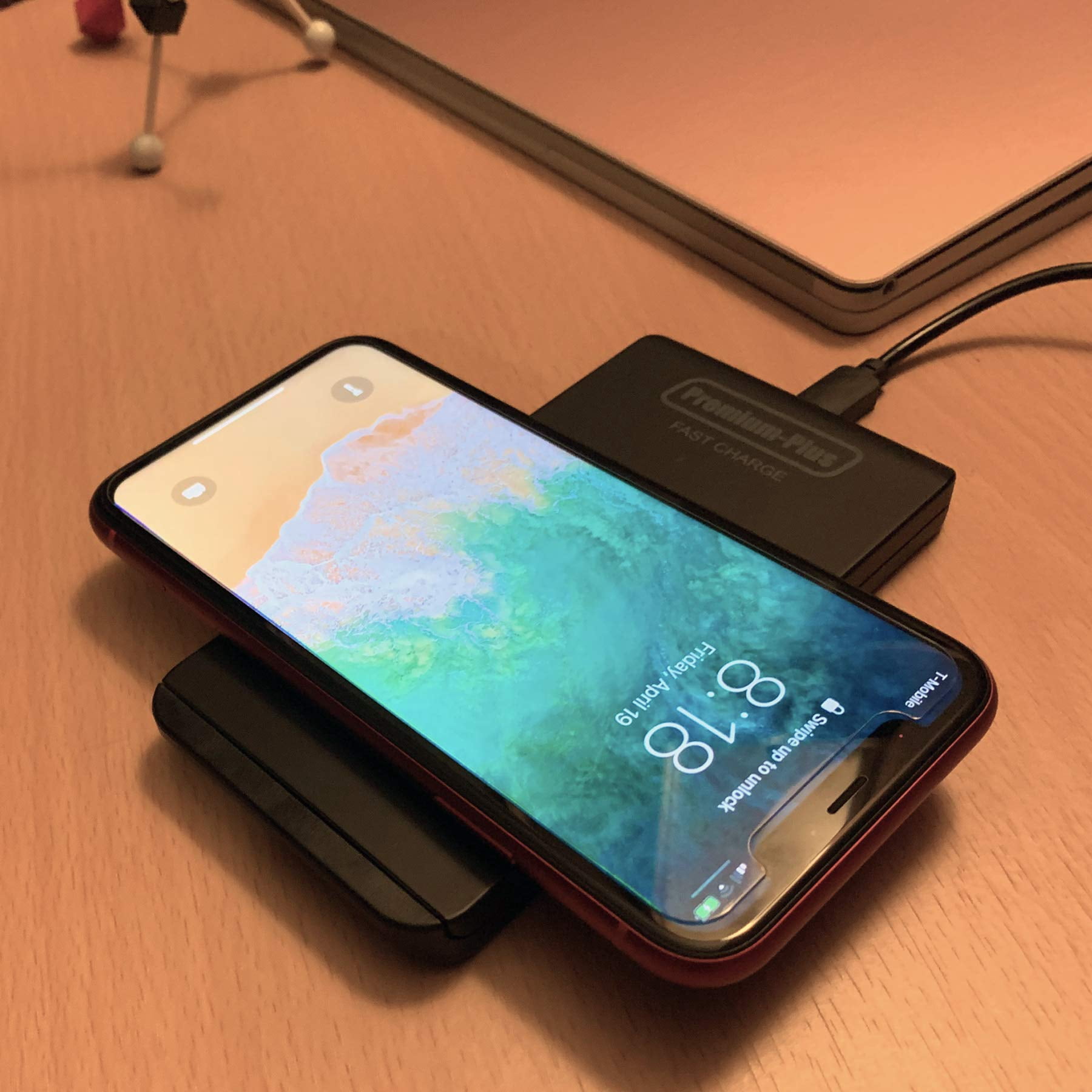 Premium Plus Fast Foldable Wireless Charger 10W Wireless Charging Stand Qi Certified Compatible iPhone XR Xs Max XS X 8 8 Plus Fast Charging Galaxy S10 S9 S9 S8 S8 and More No AC Adapter