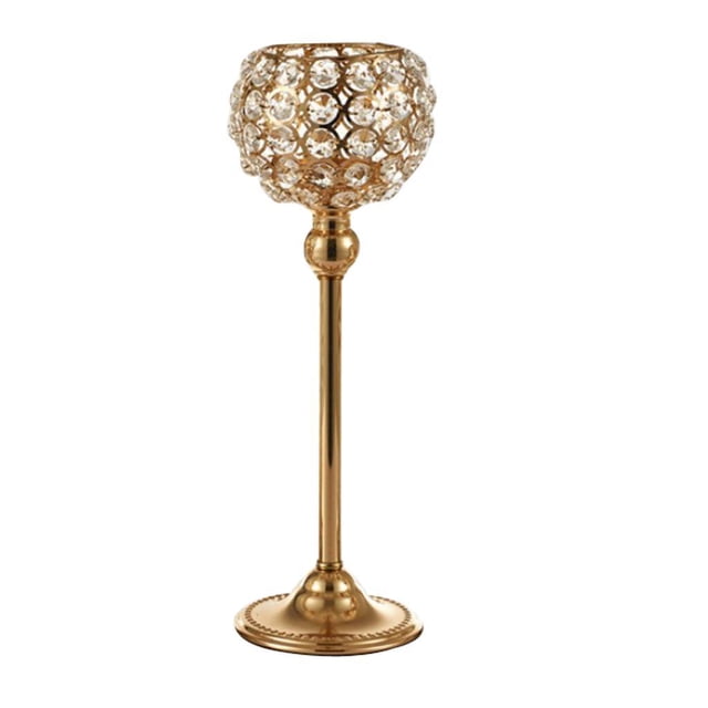 Crystal Bowl Candle Holder Tea Light Candlestick para Comedor Decorativos Decor Regalos para Celebración de Aniversario , 30cm de oro 15cm 20cm 25cm 30cm 35cm