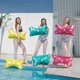 thumbnail image 5 of Hieefi pontón de natación fila flotante inflable hamaca de agua inflable arco plegable natación fila flotante silla de ocio (rosa roja) MFZFUKR CPB-DE-WX367-1, 5 of 5