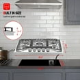 thumbnail image 5 of Gasland Chef GH1305SF 30" Gas Cooktop 5 Burners Gas Stovetop, NG/LPG,Stainless Steel, Auto Ignition, 5 of 5