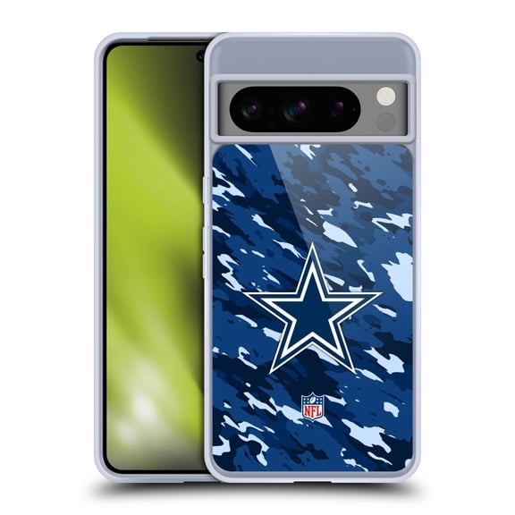 Head Case Designs NFL Dallas Cowboys Logo Camou Soft Gel Case for Google Pixel 8 Pro