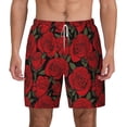 thumbnail image 2 of Picia Rose Flowers pattern Mens Swim Trunks with Compression Liner Stretch Beach Shorts Quick Dry with Zipper Pockets No-Chafing Board Shorts-X-Large, 2 of 9