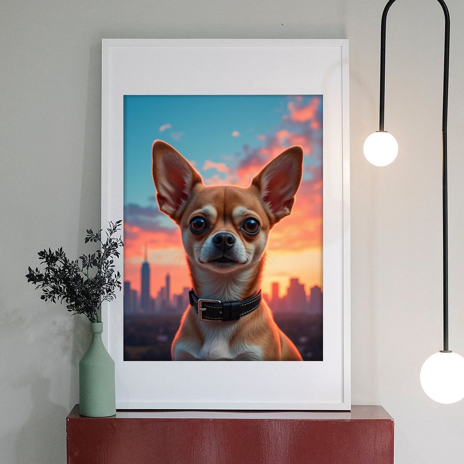Diamond Art Kits for Adults - 5d Chihuahua Sunset Cityscape Bliss Diamond Painting for Adults, Diamond Art for Adults Beginners, Diamond Painting Kits for Adults for Home Wall Decor