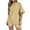 Khaki, variant on PATLOLLAV Womens Tops,Women Fashion Casual Summer Print Short Sleeve O-Neck Tops And Shorts Set
